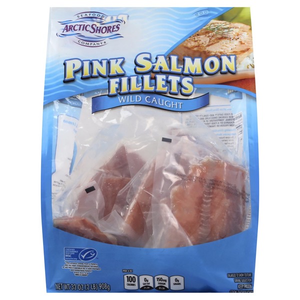 Arctic Shores Salmon, Pink, Fillets (32 oz) - Instacart