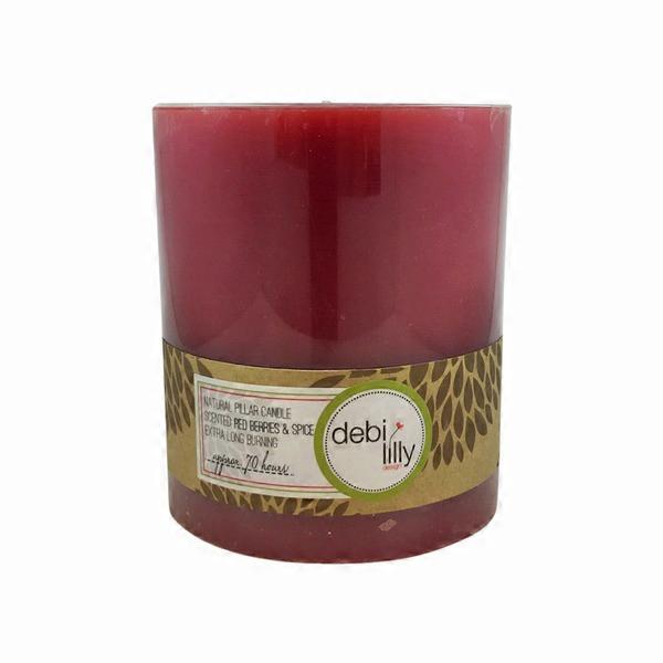 Debi Lilly Design 4" x 4.5" Red Berries & Spice Scented Candle (each