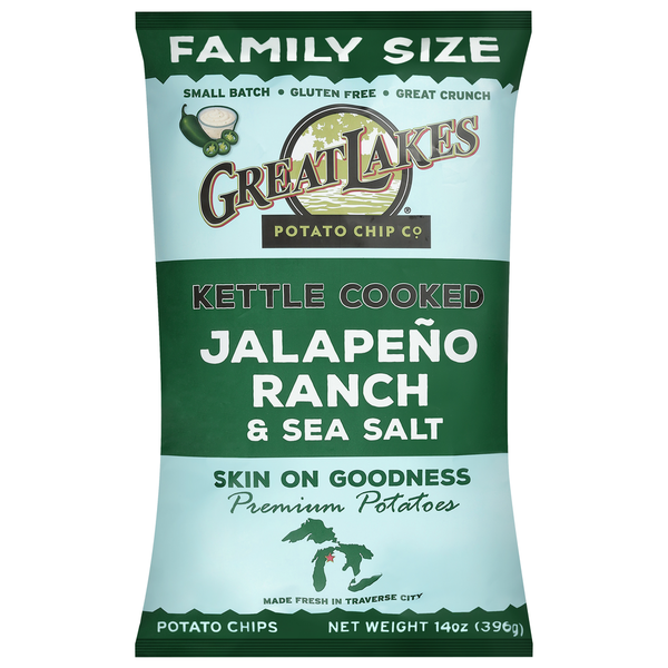 Great Lakes Potato Chip Co. Kettle Cooked Jalapeno Ranch & Sea