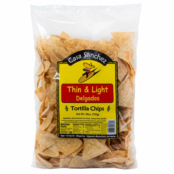 Casa Sanchez Thin & Light Tortilla Chips, 28 oz