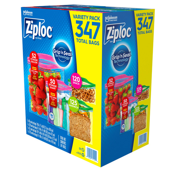 Ziploc Zipper Bag, Variety Pack, 347-count Same-Day Delivery | Costco