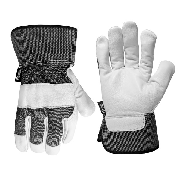 Project Source Gray Goatskin Construction Gloves 1 -Pairs