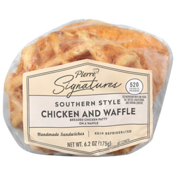 Pierre Signatures Southern Style, Chicken and Waffle, Breaded Chicken Patty On A Waffle