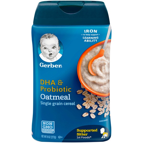 gerber cereal dha probiotic oatmeal gerber 1st foods dha gerber cereal dha probiotic oatmeal gerber 1st foods dha probiotic oatmeal single grain cereal