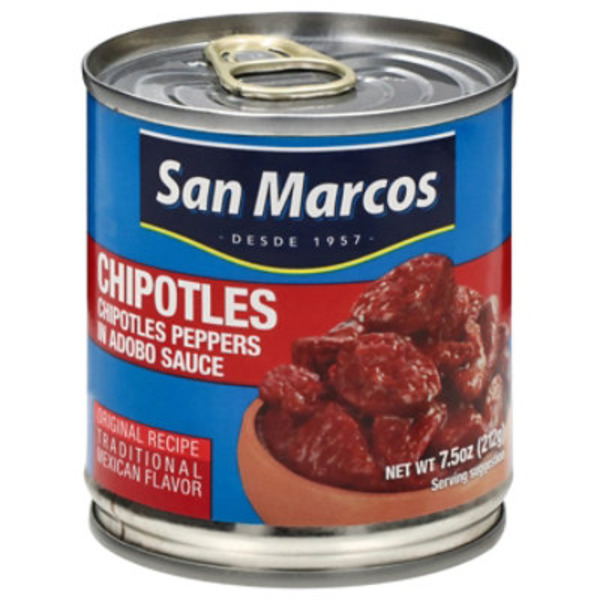 San Marcos Chipotle Peppers, in Adobo Sauce, Traditional Mexican Flavor
