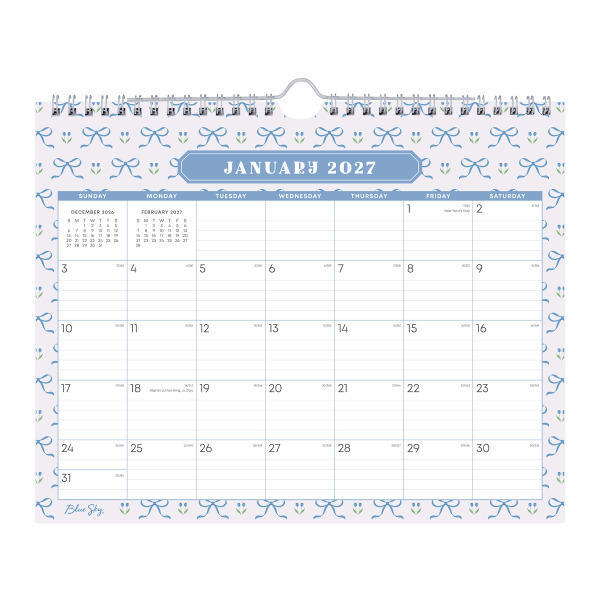 Blue Sky 2027 Clarice Wirebound Monthly Wall Calendar, 11 x 8.75 in
