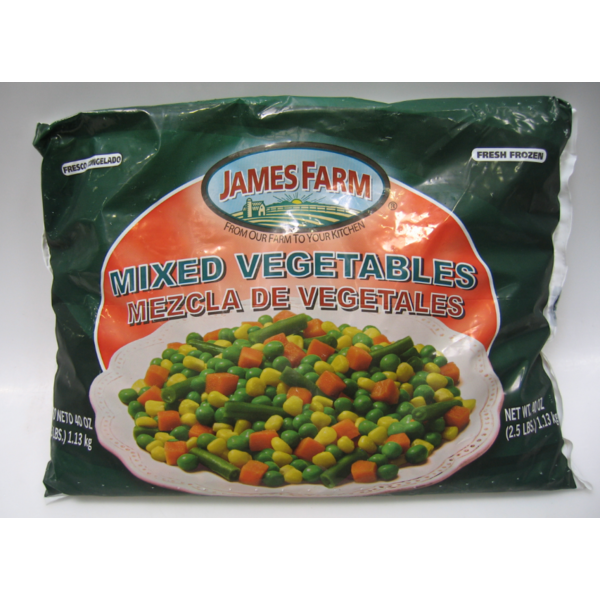 Frozen James Farm - IQF Mixed Vegetables - 2.5 lbs