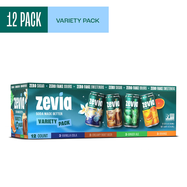 Zevia Variety Zero Calorie Soda 12 Pack Same-Day Delivery or