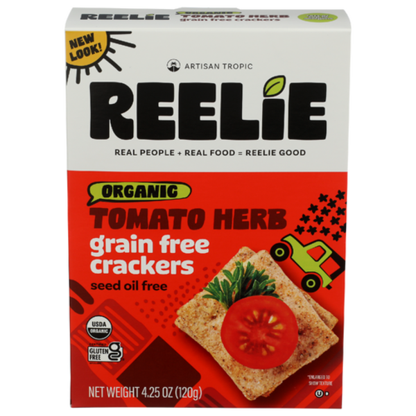 Artisan Tropic Reelie Organic Tomato Herb Grain-Free Crackers Same