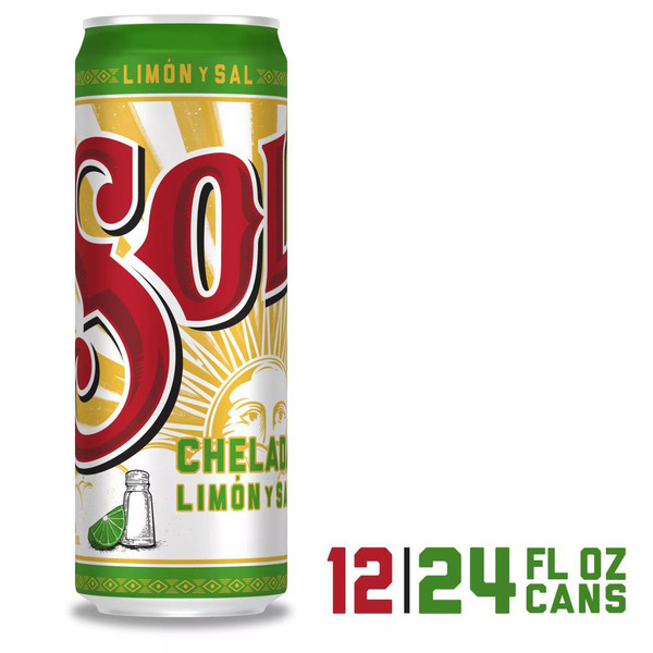Sol Cerveza Mexican Import Lager Beer, Light Beer for Summer, 4.5