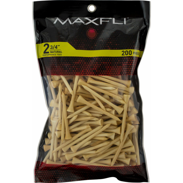 Maxfli 2.75" Natural Golf Tees – 200-Pack