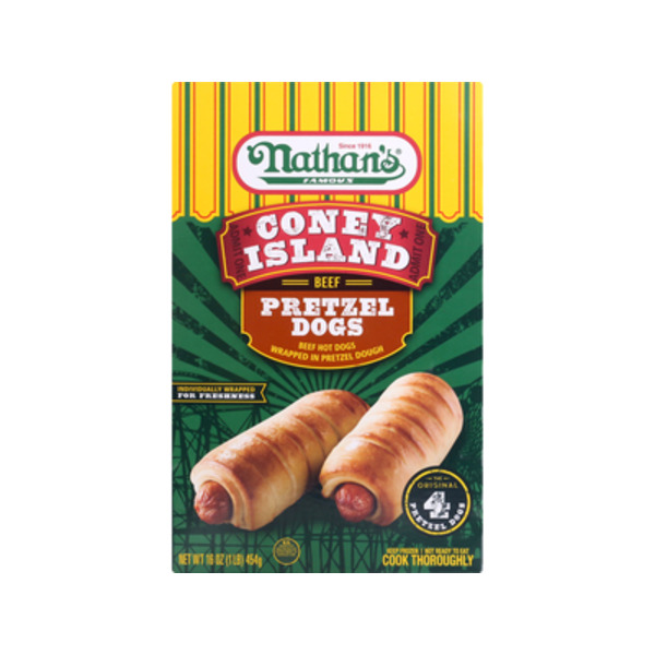 Nathan’s Famous Coney Island Beef Pretzel Dogs