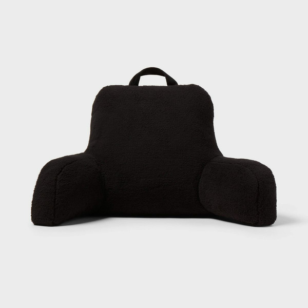 Room Essentials Faux Shearling Bed Rest - Black