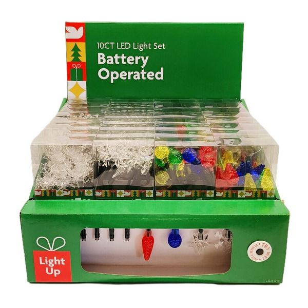 Battery Operated 10-Count LED Indoor Light Set Same-Day Delivery