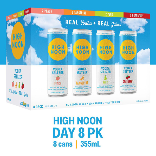 High Noon High Noon Vodka Hard Seltzer, Day Variety 8 Pack, 12 fl oz Cans, 4.5% ABV — product image