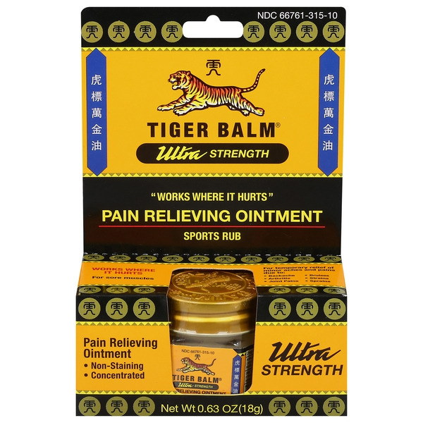 Tiger Balm Pain Relieving Ointment, Ultra Strength Same-Day