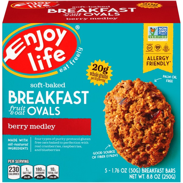 Enjoy Life Foods Berry Medley Soft-Baked Breakfast Fruit & Oat