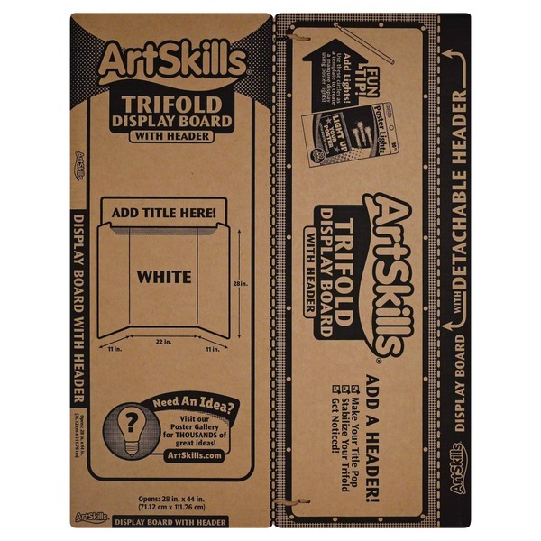 Artskills Display Board Trifold With Header 1 Each From Fred