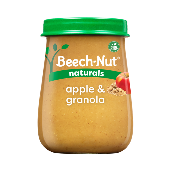 Beech-Nut Naturals Stage 2 Baby Food, Apple & Granola, 4 oz Jar