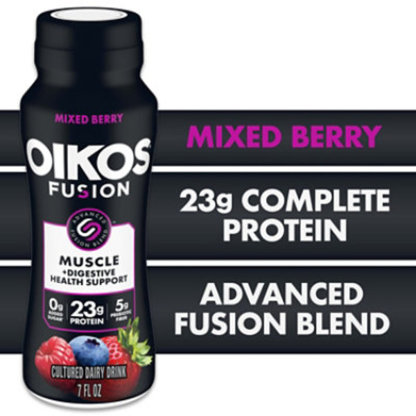 Oikos Fusion Drink, Mixed Berry, 7 Fl Oz Bottle