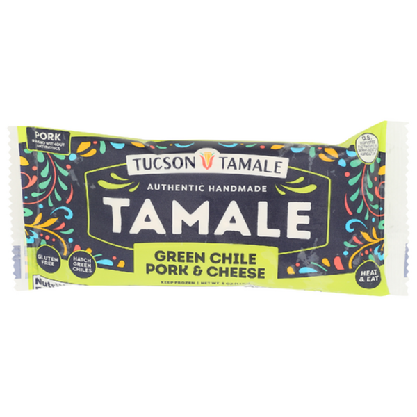 Tucson Tamale Green Chile Pork & Cheese Tamale