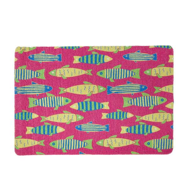 Exquisicat Fish Cat Scatter Control Litter Mat, Large - Pink