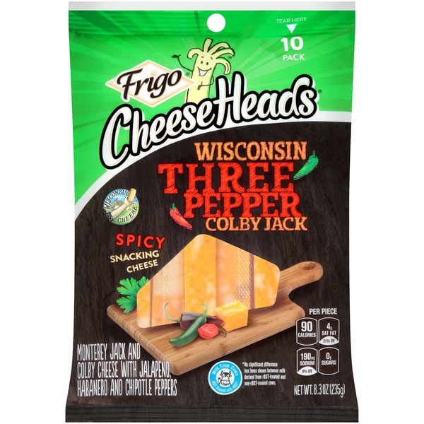 Frigo Wisconsin Spicy Three Pepper Colby Jack Snacking Cheese (10 ct