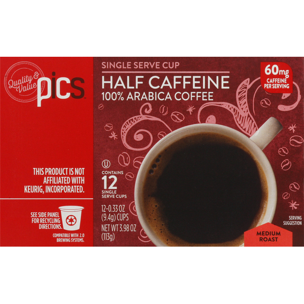 PICS Half Caffeine Medium Roast Single Serve Cup Coffee Same-Day Delivery  or Pickup | Market 32 and Price Chopper