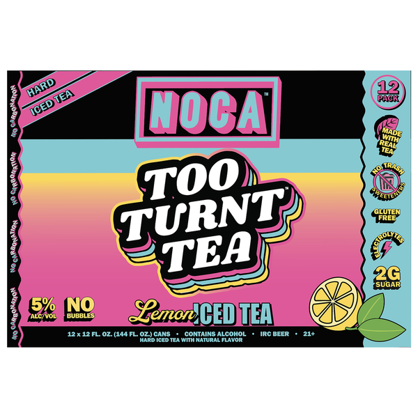 Too Turnt Tea Gluten-free, Hard Tea, 100 Calories, 2g sugar Same
