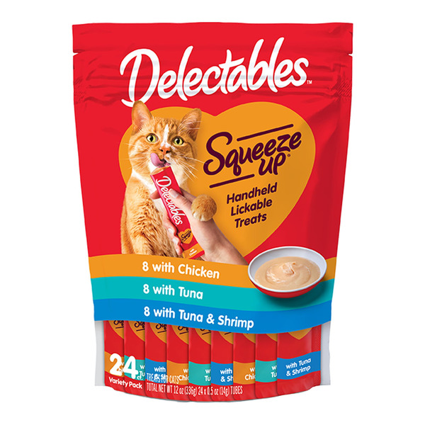 Delectables Squeeze Up Lickable Cat Treat Variety Pack