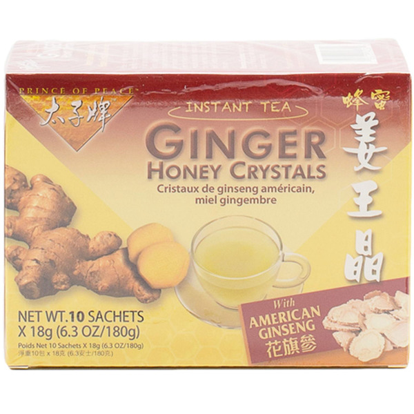 Prince of Peace Tea, Instant, Ginger Honey Crystals, with American Ginseng