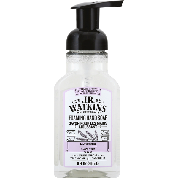 J.R. Watkins Hand Soap, Lavender, Foaming (9 fl oz) Instacart