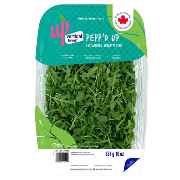 UP Vertical Farms Pepp'd Up Baby Arugula, 284 g