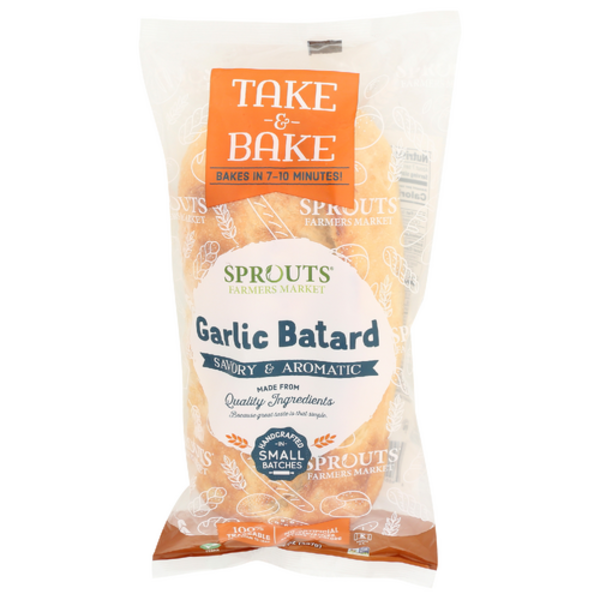 Sprouts Garlic Batard Savory & Aromatic Take And Bake Bread