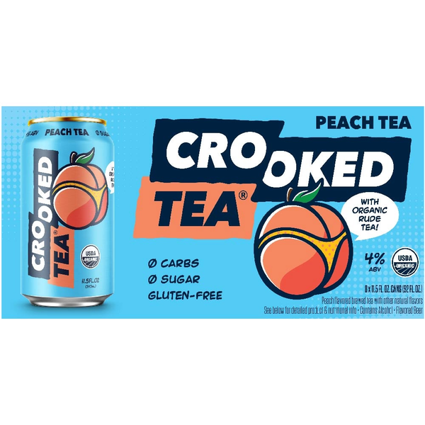 Crooked Tea Peach Tea Same-Day Delivery | Binny's Beverage Depot