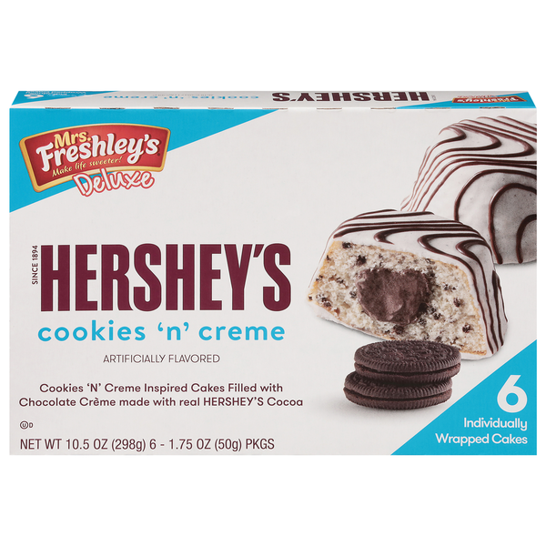 Mrs. Freshley's Deluxe Hershey's Cookies 'n' Creme Cakes Same-Day