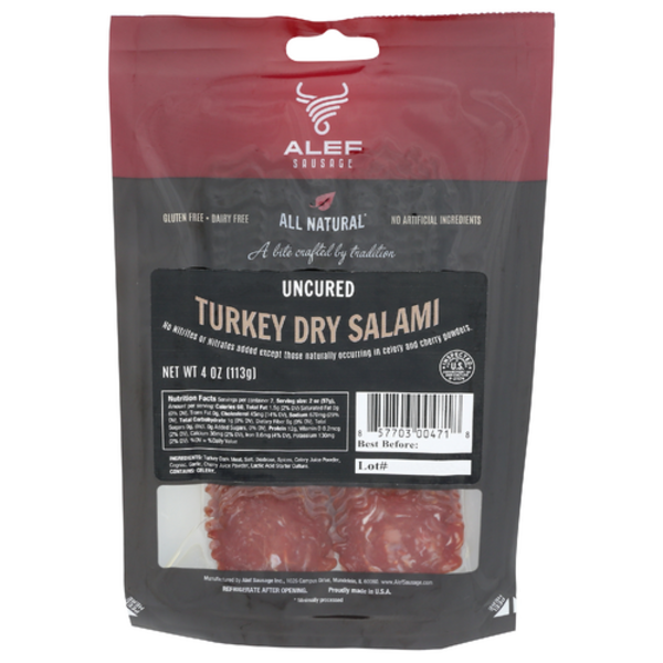 Alef Sausage Turkey Uncired Dry Salami Same-Day Delivery or Pickup ...