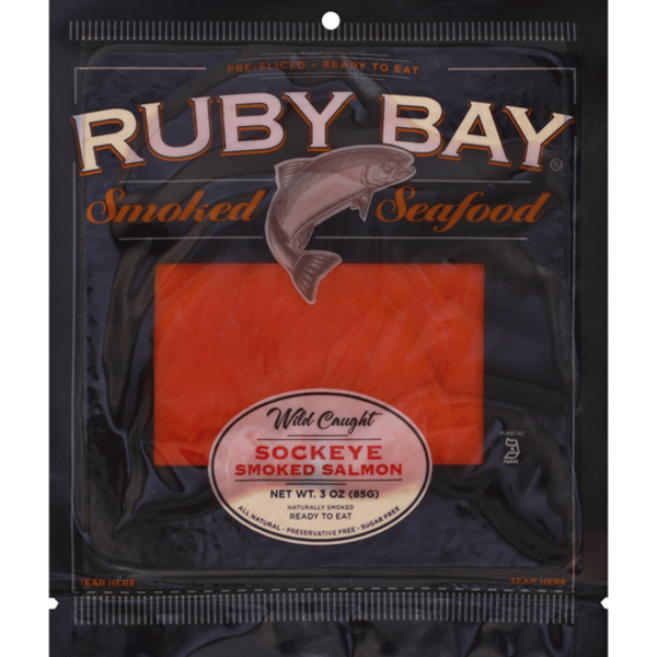 Ruby Bay - Sockeye Smoked Salmon - 3 oz