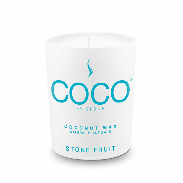 COCO by Stone 6.5oz Candle, Coconut Apricot Wax Candle for Home (Stone Fruit) - Thumbnail 2