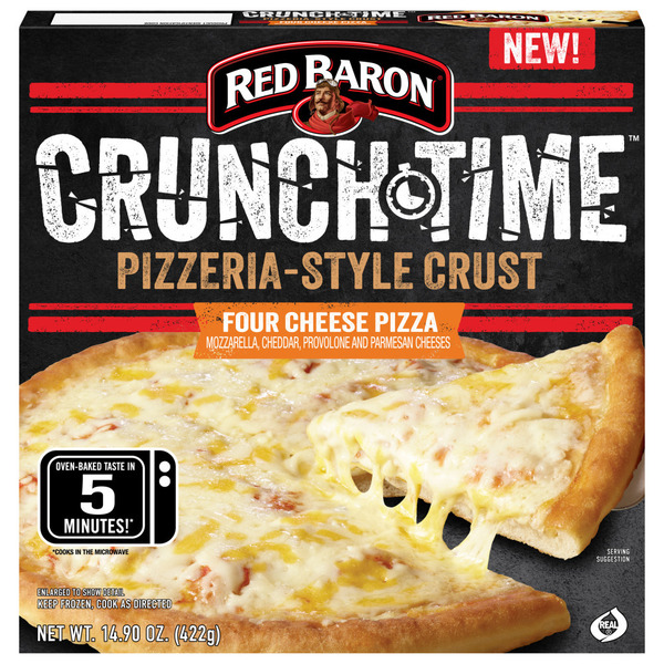 Red Baron Crunch Time Four Cheese Frozen Microwave Pizza Same-Day