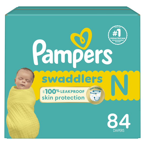 Pampers Swaddlers Newborn Diapers Size N
