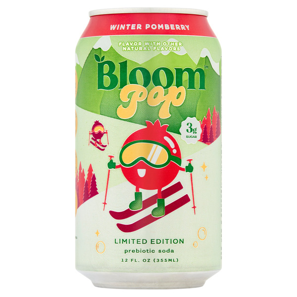 Bloom Pop Pop Winter Pomberry Prebiotic Soda Same-Day Delivery or