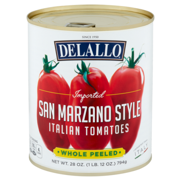 DeLallo Italian Tomatoes, San Marzano Style, Whole Peeled