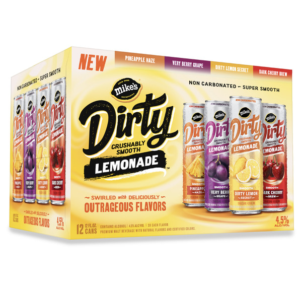 Mike's Dirty Lemonade Variety Pack, 12 Pack, 12 fl oz Cans, 4.5