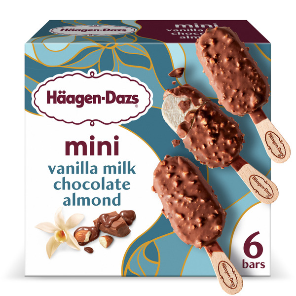 Haagen-Dazs Vanilla Milk Chocolate Almond Mini Ice Cream Bars Same
