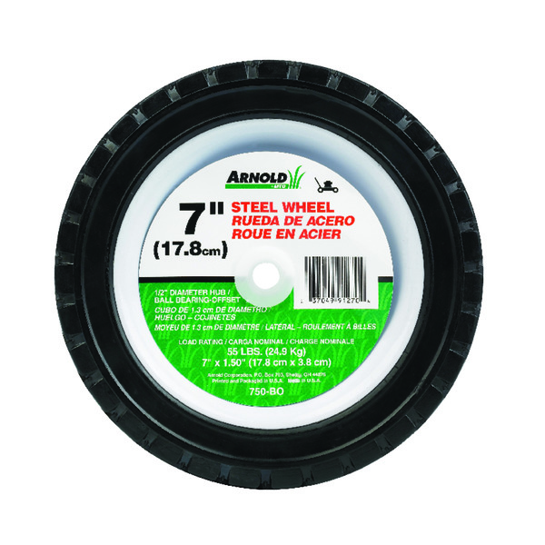 Arnold 7" x 1.5" Steel Offset Hub Wheel