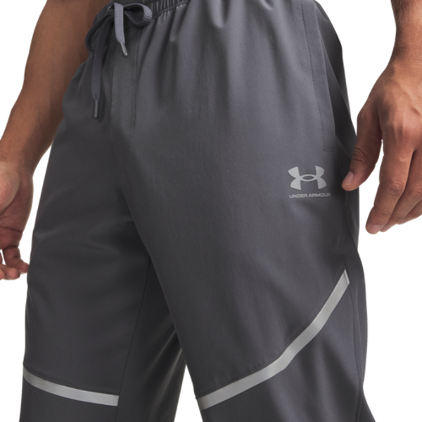 Under Armour Men's Vibe Woven Reflective Jogger Pants, L - Castlerock/Silver Reflective