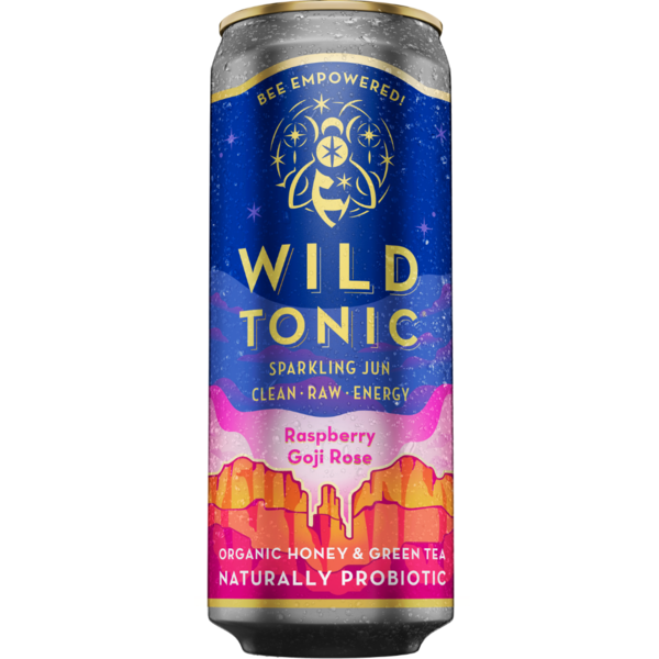 Wild Tonic Raspberry Goji Rose, Sparkling Jun, Probiotic Beverage