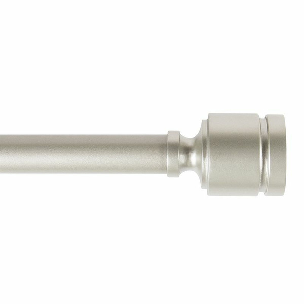 Kenney 1 Diameter Clark Value Decorative Adjustable Curtain Rod Set, Brushed Nickel