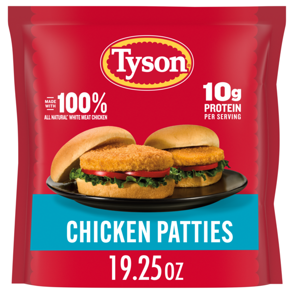 Tyson Frozen Chicken Patties, 19.25 oz